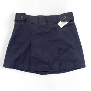 Nwt Old Navy Twill Pleated Elastic Waist Skort in Uniform Blue Girls Size XS (5)